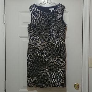 Dress barn sleeveless dress. Size 14, black/tan